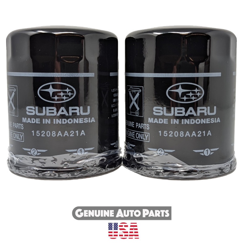 Genuine Subaru Engine Oil Filter & Crush Gasket Kit 15208AA21A & 803916010 (2 Pack) - Ascent 2019-2026, Crosstrek 2013-2026, Forester 2011-2026 & more