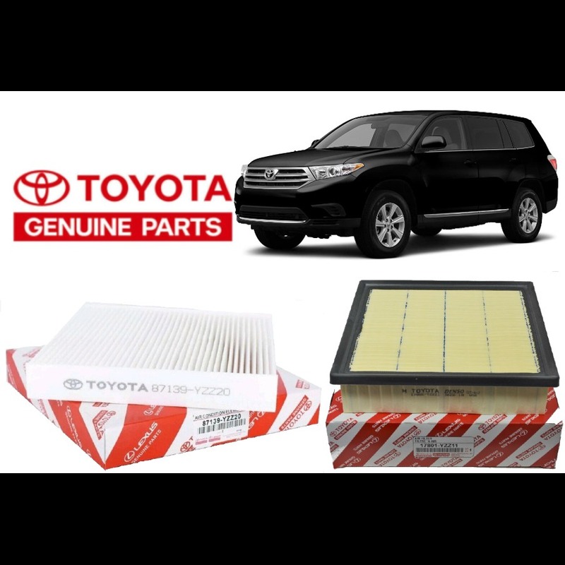 Toyota Camry, Highlander, Sienna Air and Cabin Air Filter 87139-YZZ82 & 17801-YZZ11